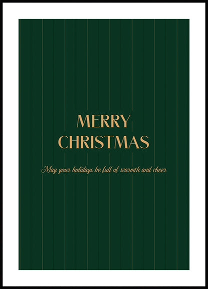 a merry christmas card with a green background