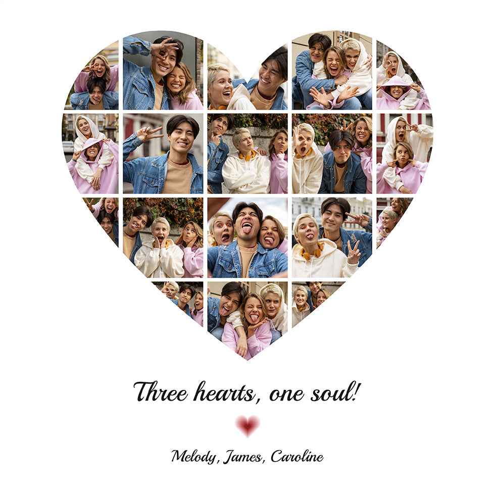Heart Photo Collage Personal Plakat