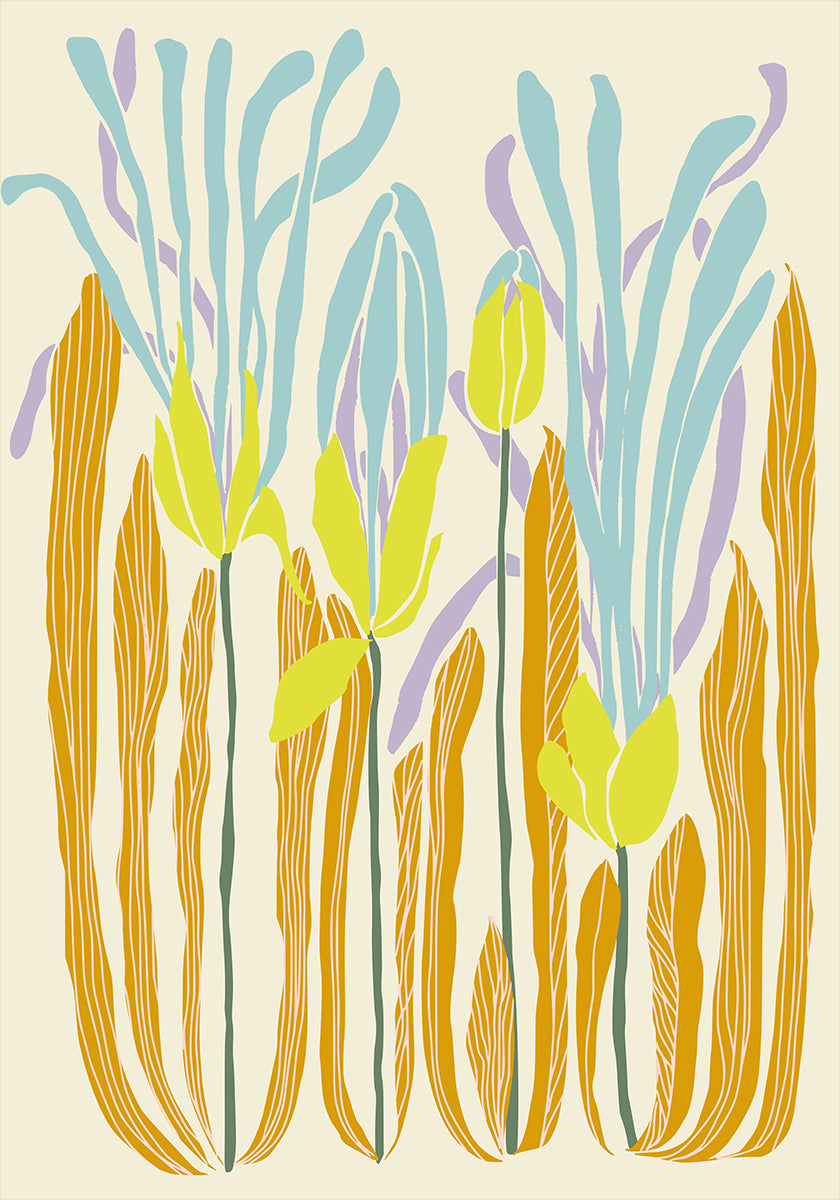 mellow anticipation budding flowers Plakat
