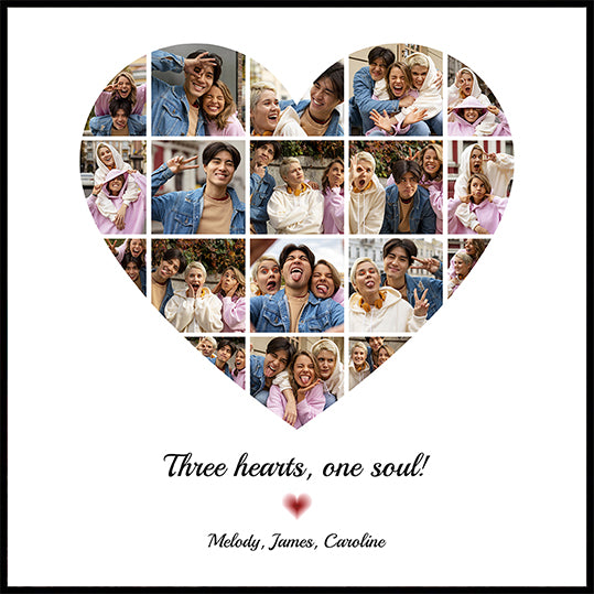 Heart Photo Collage Personal Plakat