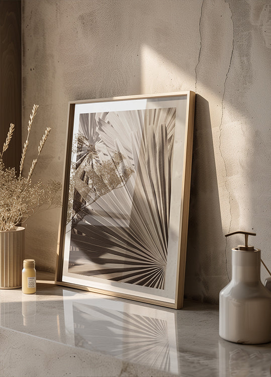 Abstract Palm Leaf Art Plakat