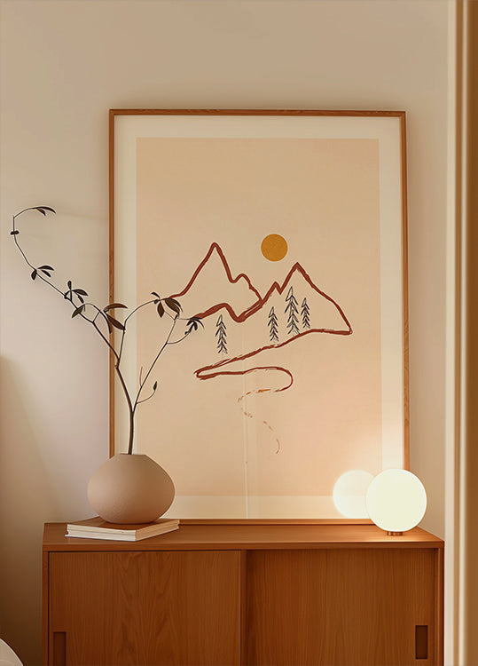 Minimal Mountain Plakat