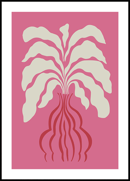Minimal Leaf and Vase Plakat