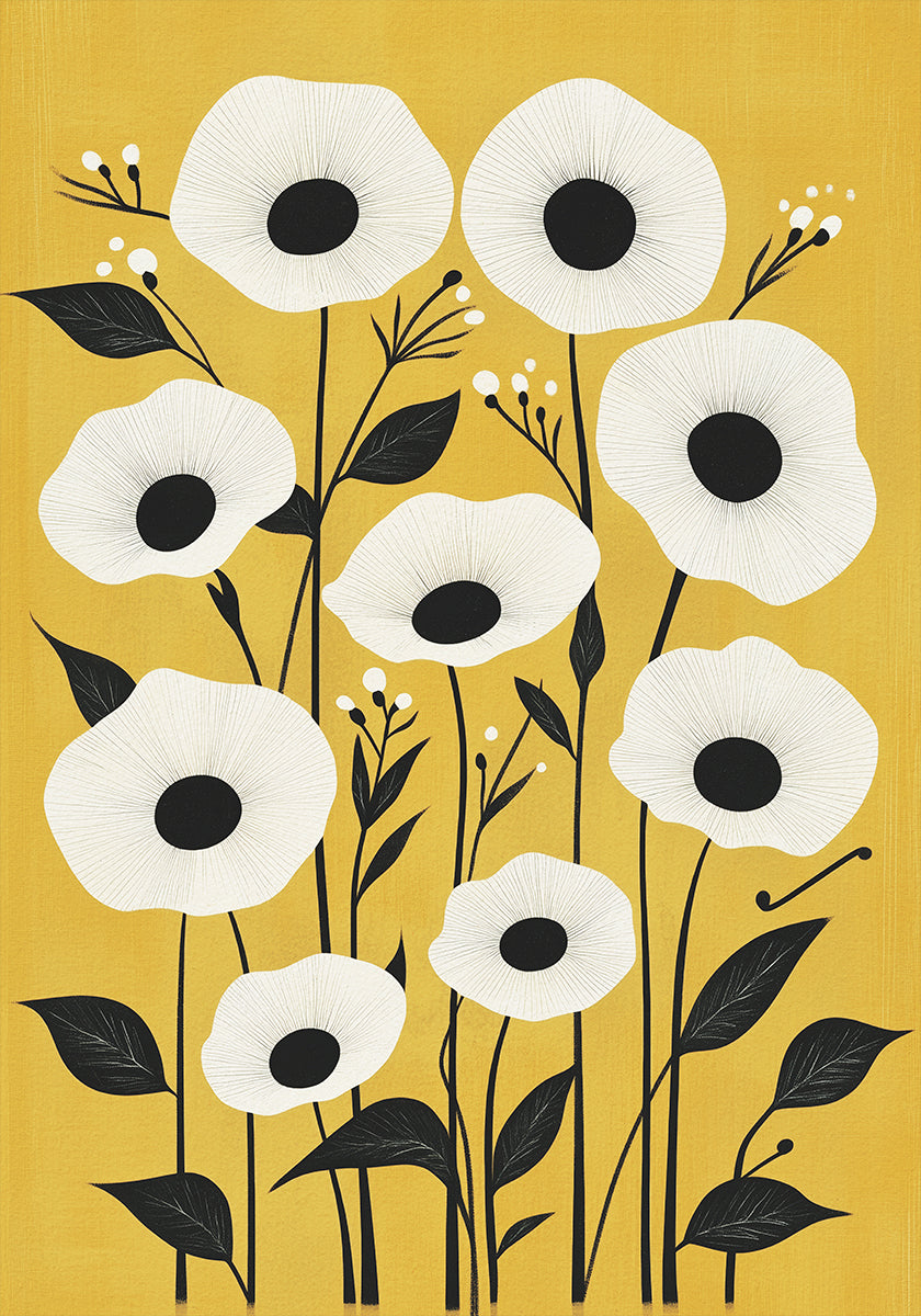 Abstract Wildflowers Plakat