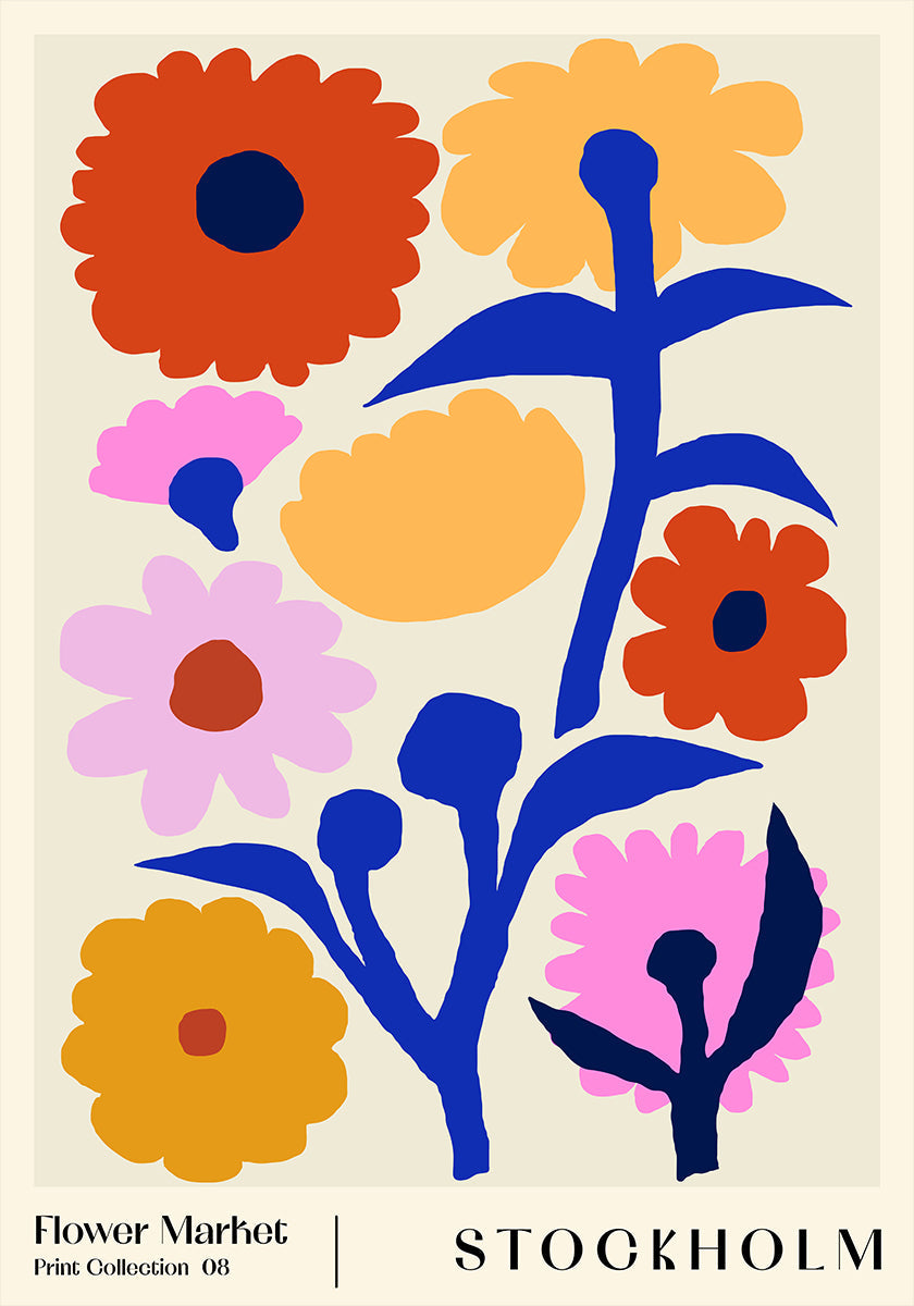 Flower Market. Stockholm Plakat