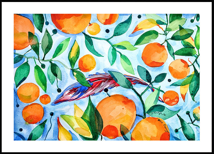 Orange Blue Plakat