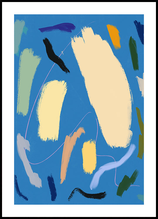 Bold Color Brushstrokes Plakat