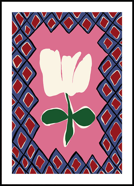Petal plaid playtime I Plakat