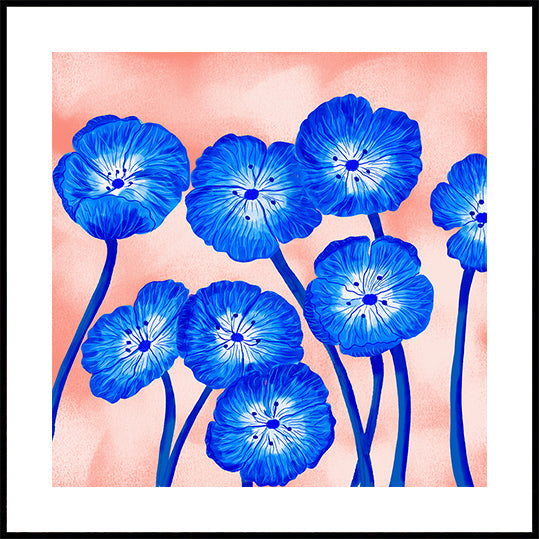 Indigo Blooms Plakat