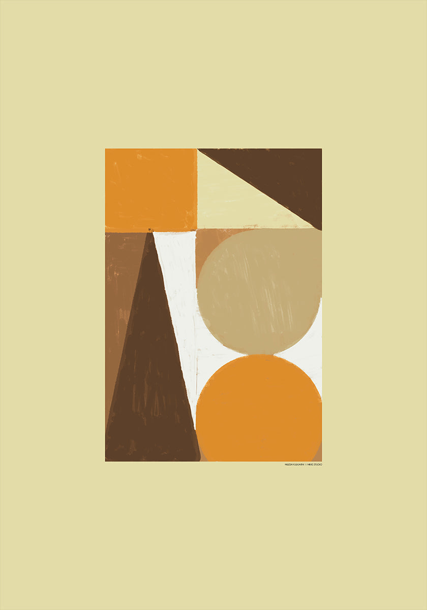 Earthy Tones Geometrics Plakat