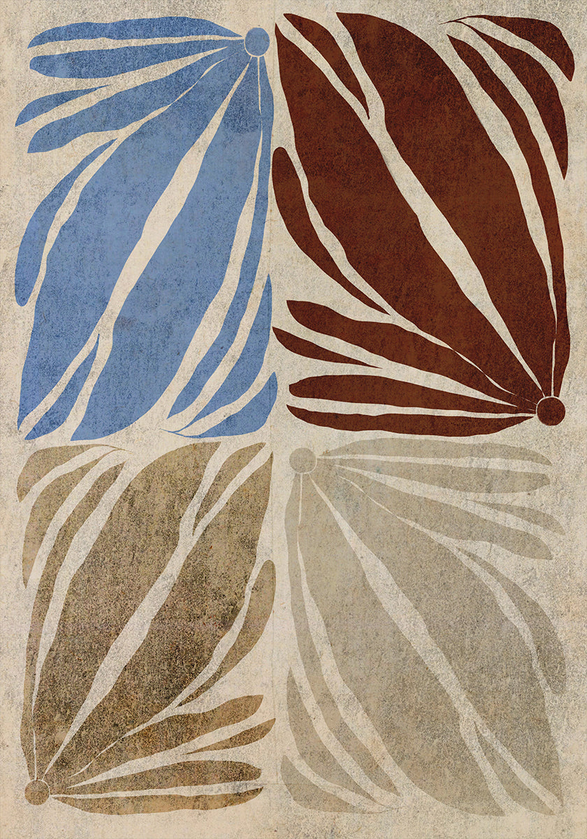 Colorful Leaf Quartet Plakat
