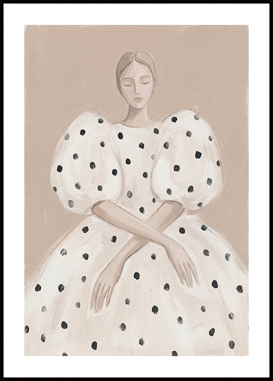Polka Dotted Dress Plakat