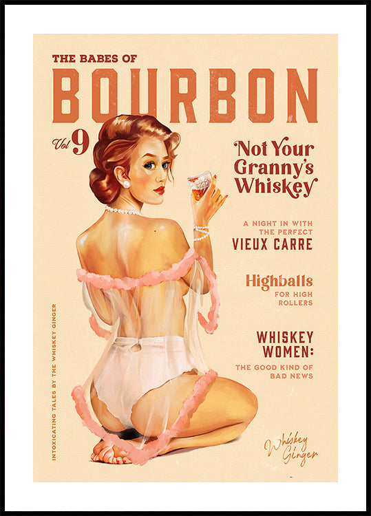 Babes of Bourbon Vol 9 Vintage Whiskey Pinup Plakat