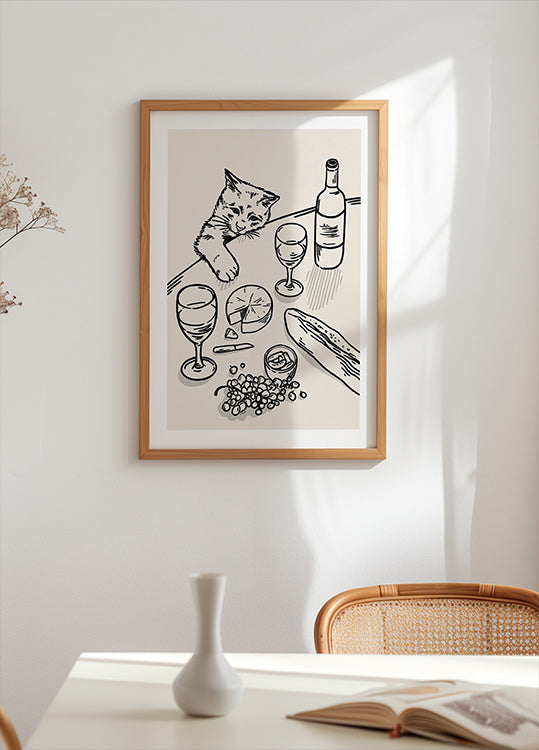 Cheeky Cat in black Plakat