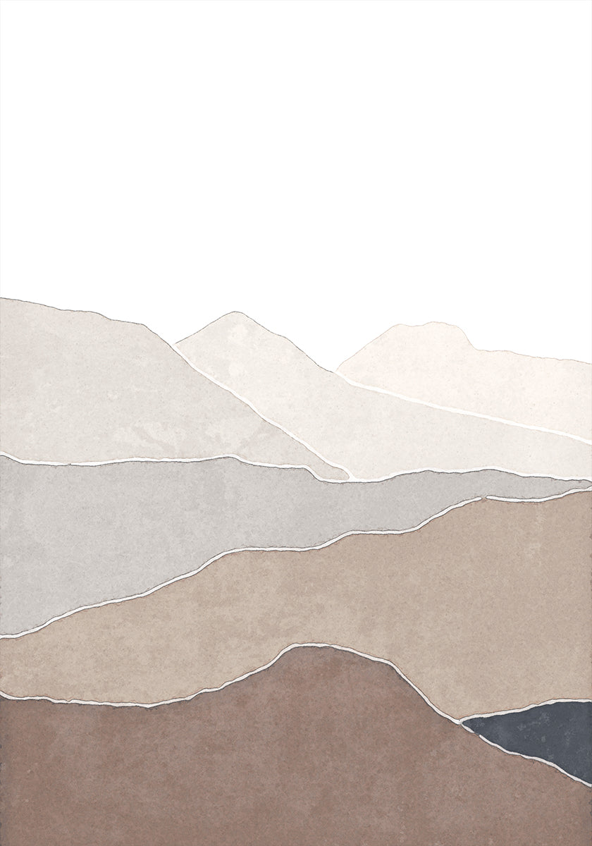 Mountain and lake Plakat