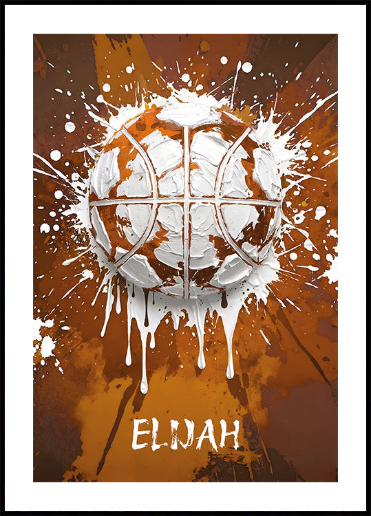 Graffiti Basketball Personal Name Plakat