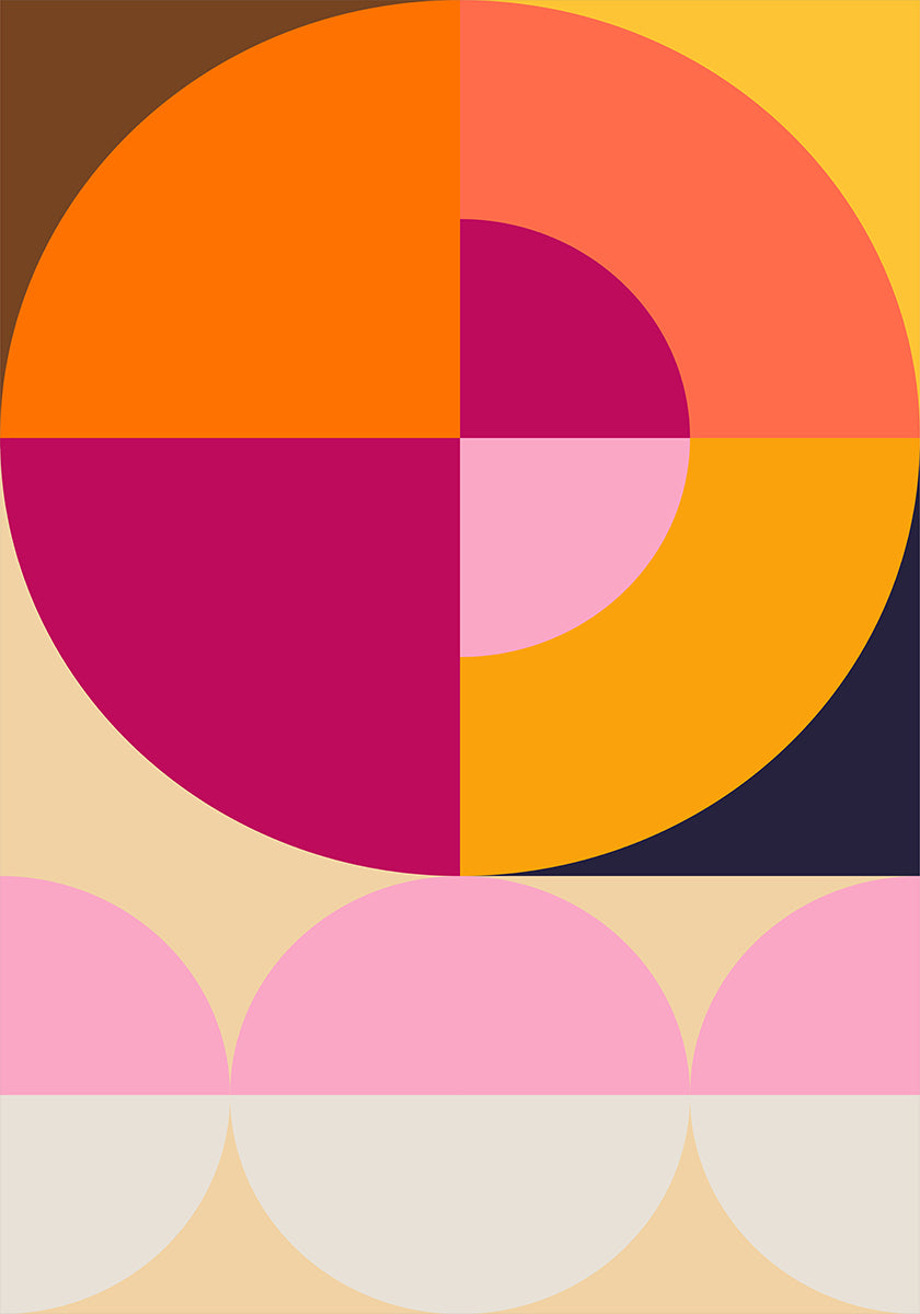 Colorful Geometric Shapes Plakat