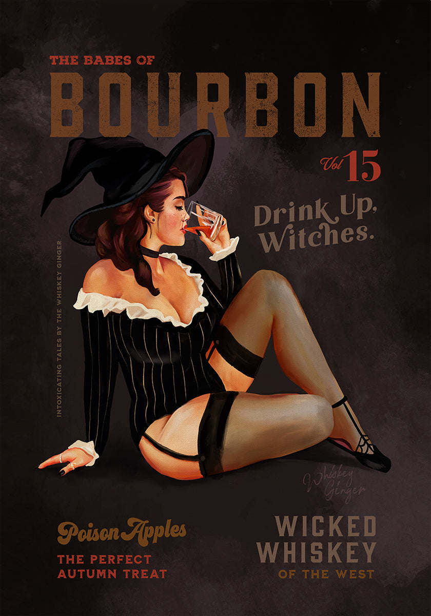 Babes of Bourbon October Halloween Witch Plakat