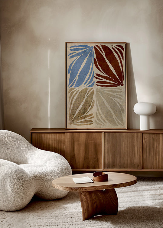 Colorful Leaf Quartet Plakat