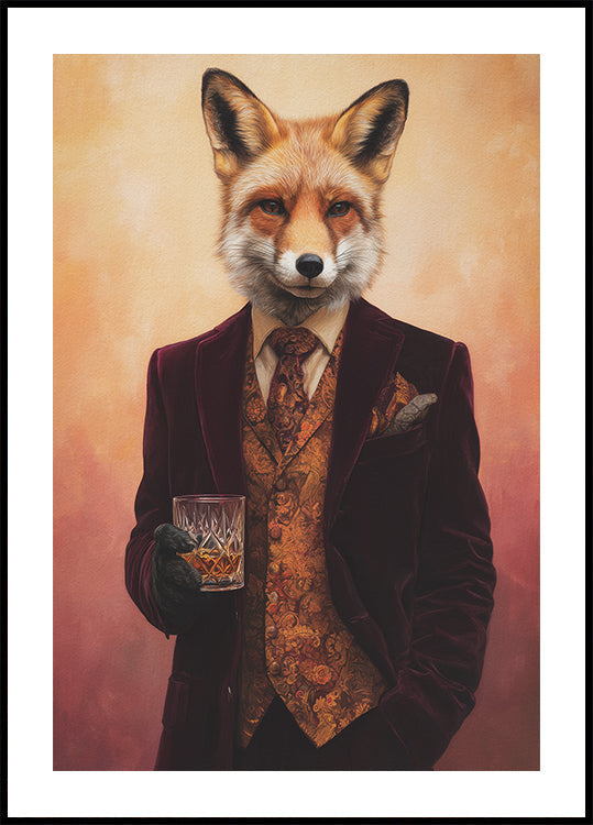 Fox In Velvet Suit Plakat