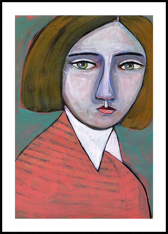 Lady in Melon Jumper Plakat