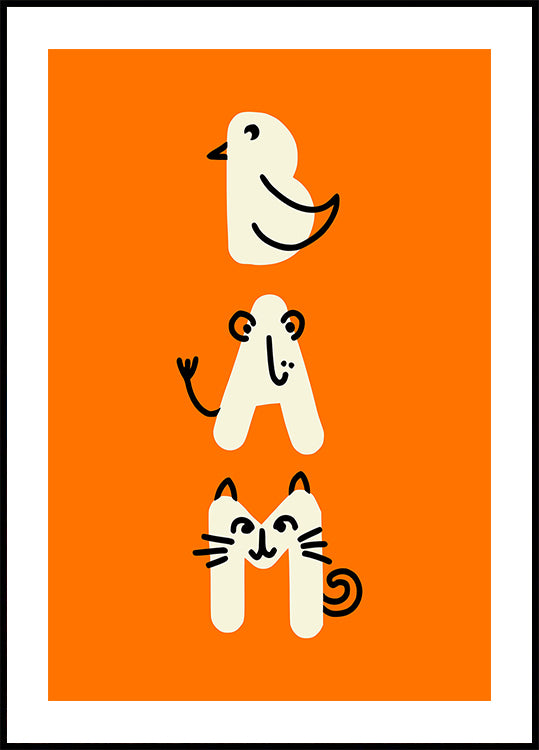 BAM kidult Illustration Orange red Plakat
