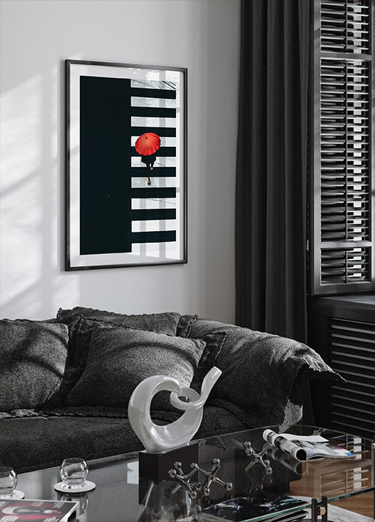 red umbrella Plakat