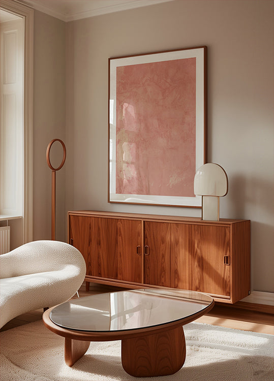 Blush Pink Distressed Texture Plakat
