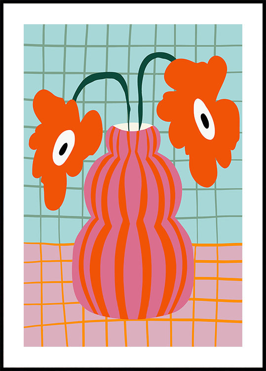 Colorful Clay Blooms Plakat