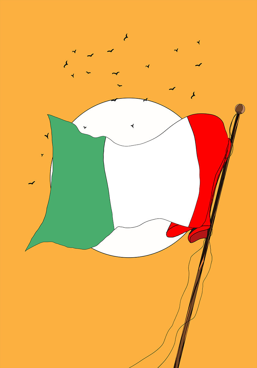 Italian Flag Waving Plakat
