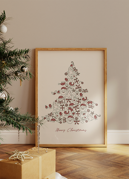 a picture of a christmas tree in a frame