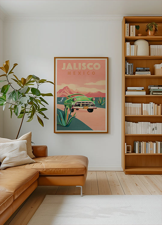 Jalisco Mexico Vintage Travel Plakat