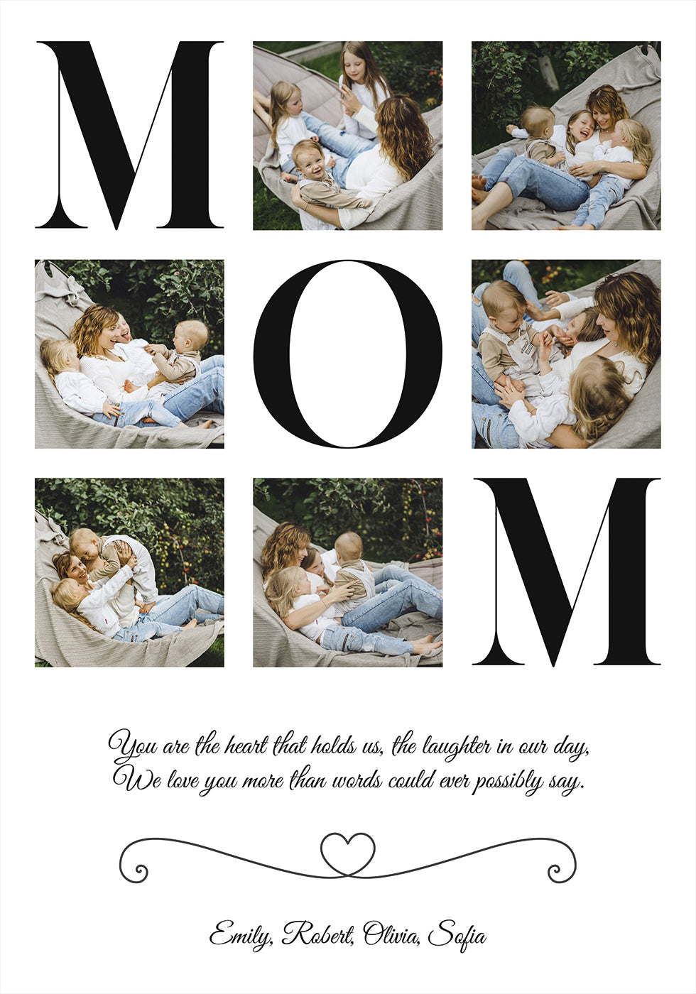 Mom Photo Collage Personalized Plakat