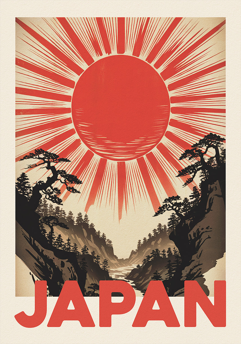 Japanese Sun Plakat