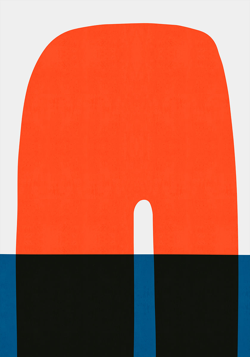 Blue and red 8 Plakat