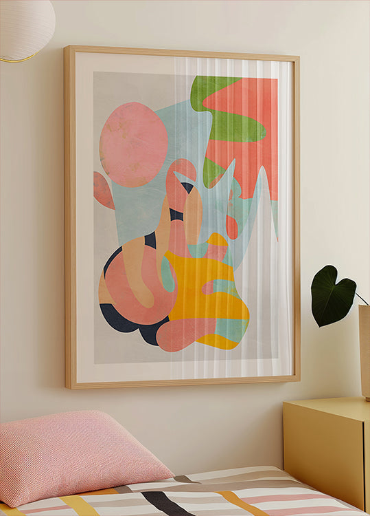 Pastel cut out Plakat