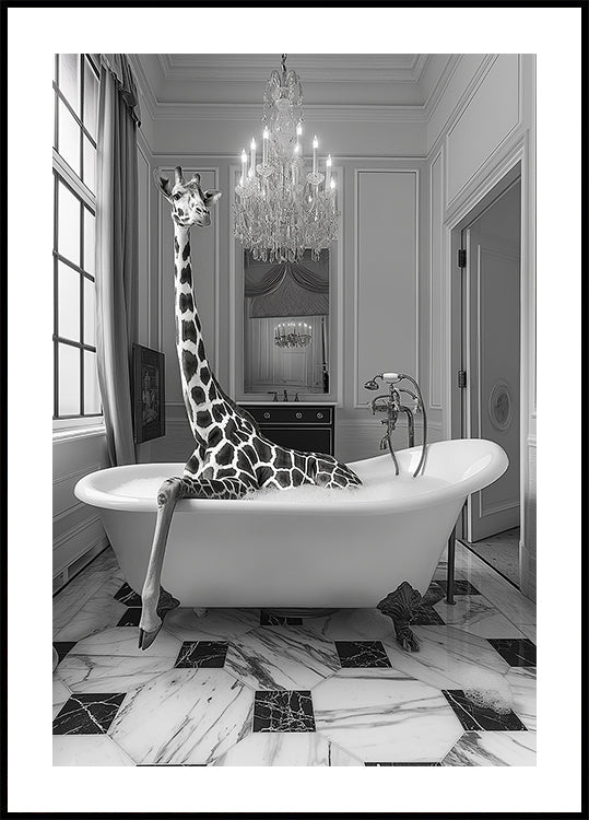 Giraffe Glam Soak Plakat