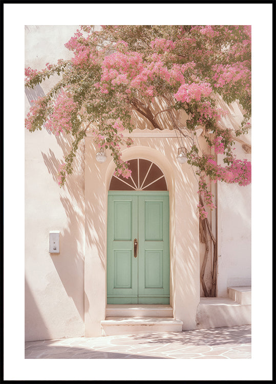 Pastel Doorway - Blooming Floral Entrance Plakat