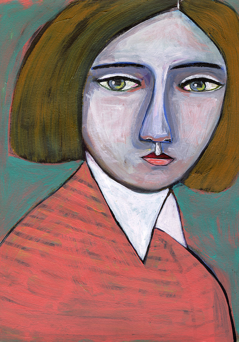 Lady in Melon Jumper Plakat