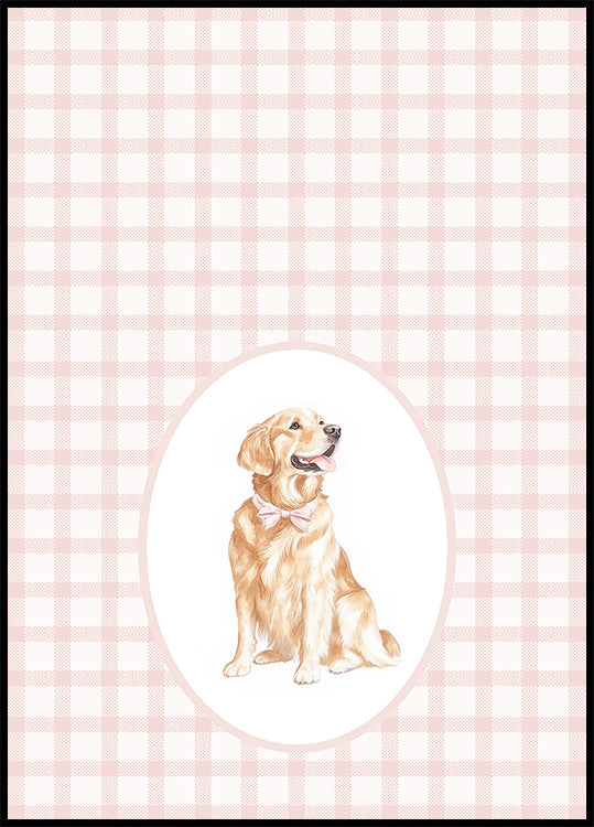 Golden Retriever Dog Watercolor Plakat