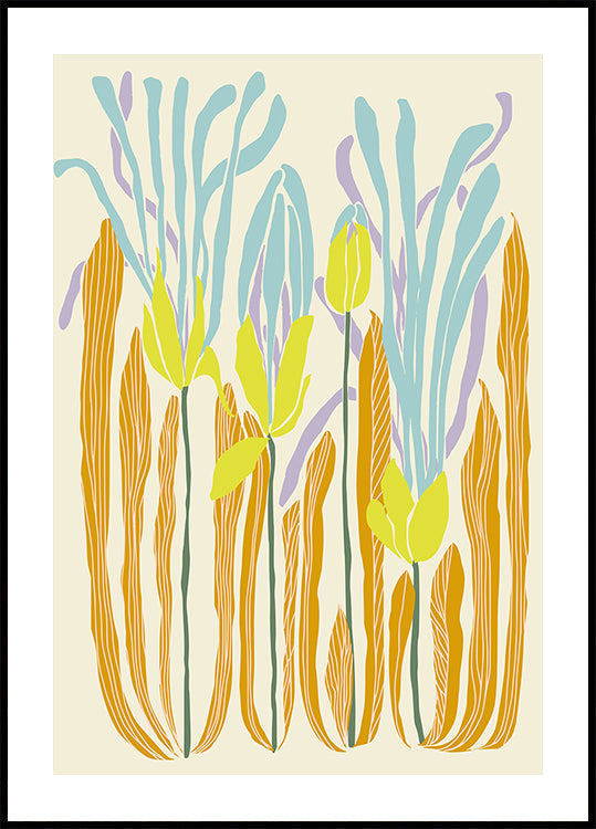 mellow anticipation budding flowers Plakat