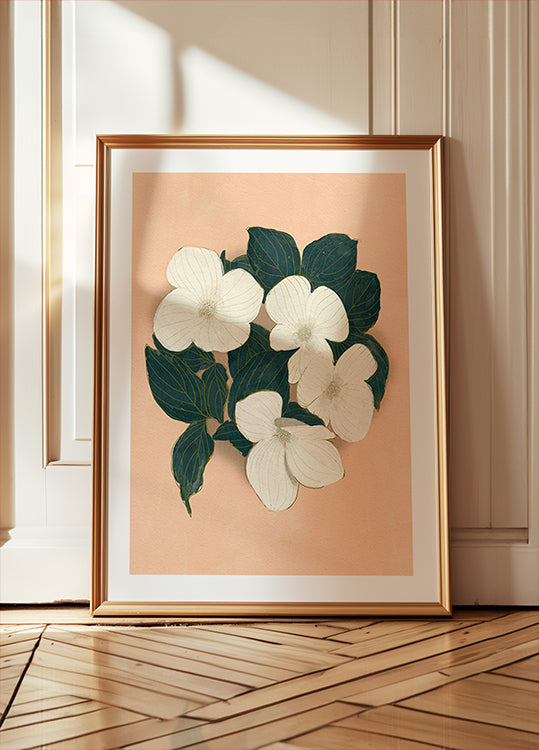 Dogwoods on Pink Plakat