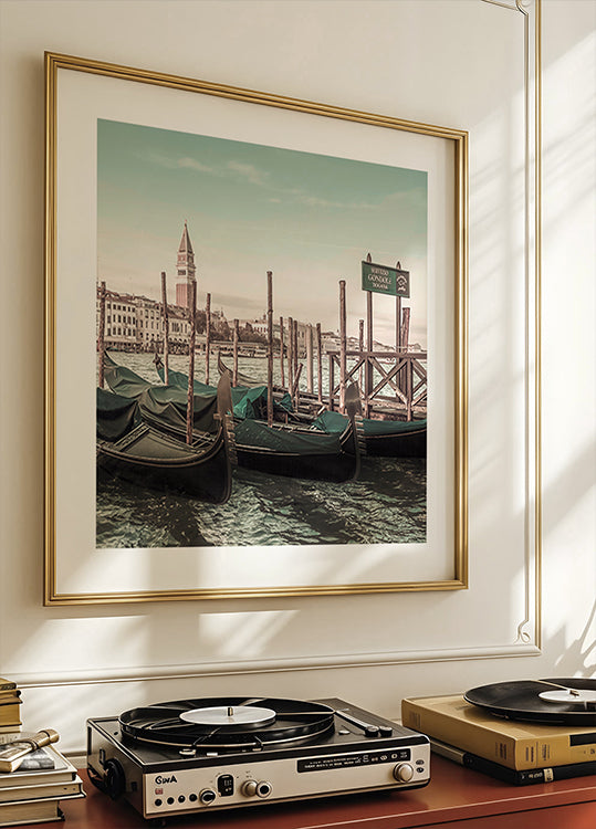 VENICE Grand Canal and Gondolas | urban vintage style Plakat