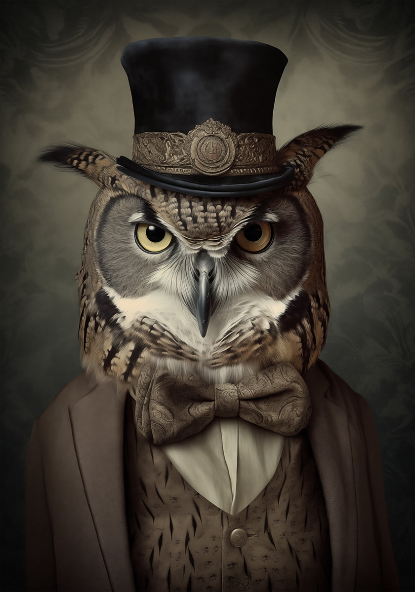 Owl Portrait Plakat