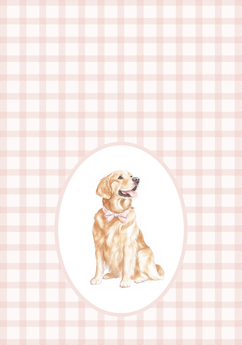 Golden Retriever Dog Watercolor Plakat