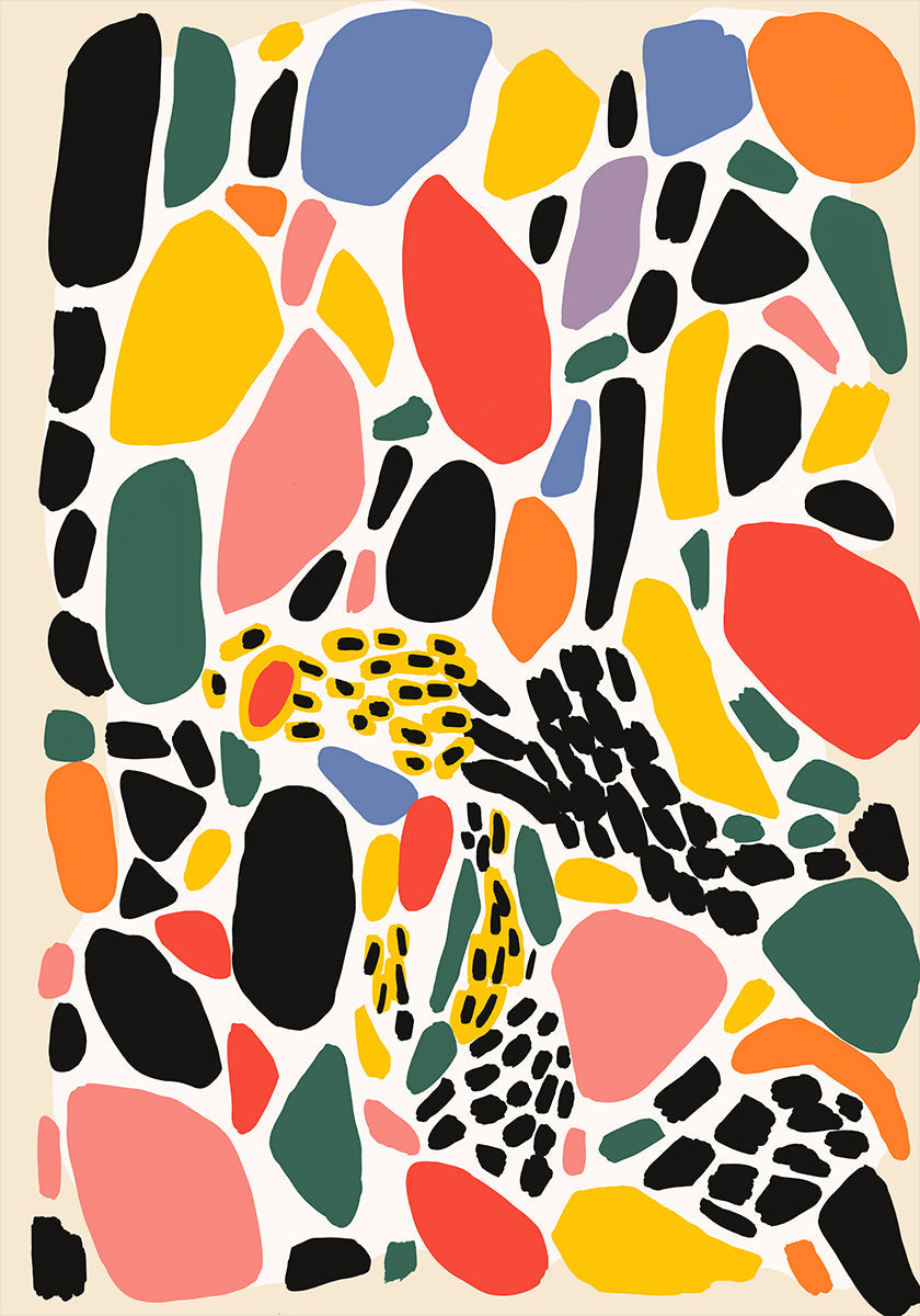 Colorful Mosaic Dance Plakat