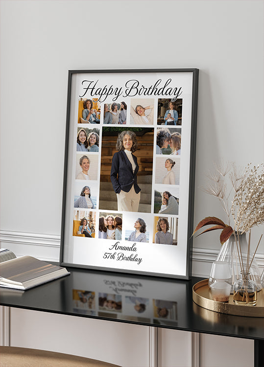 Birthday Photo Collage Personal Plakat