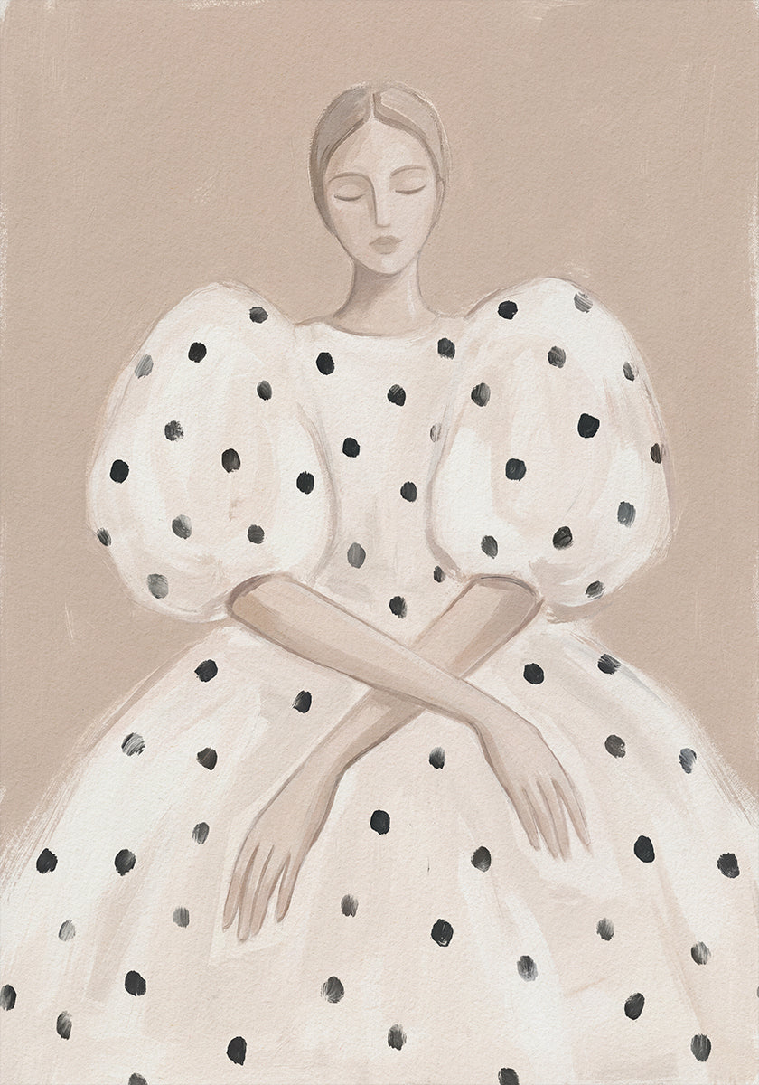 Polka Dotted Dress Plakat
