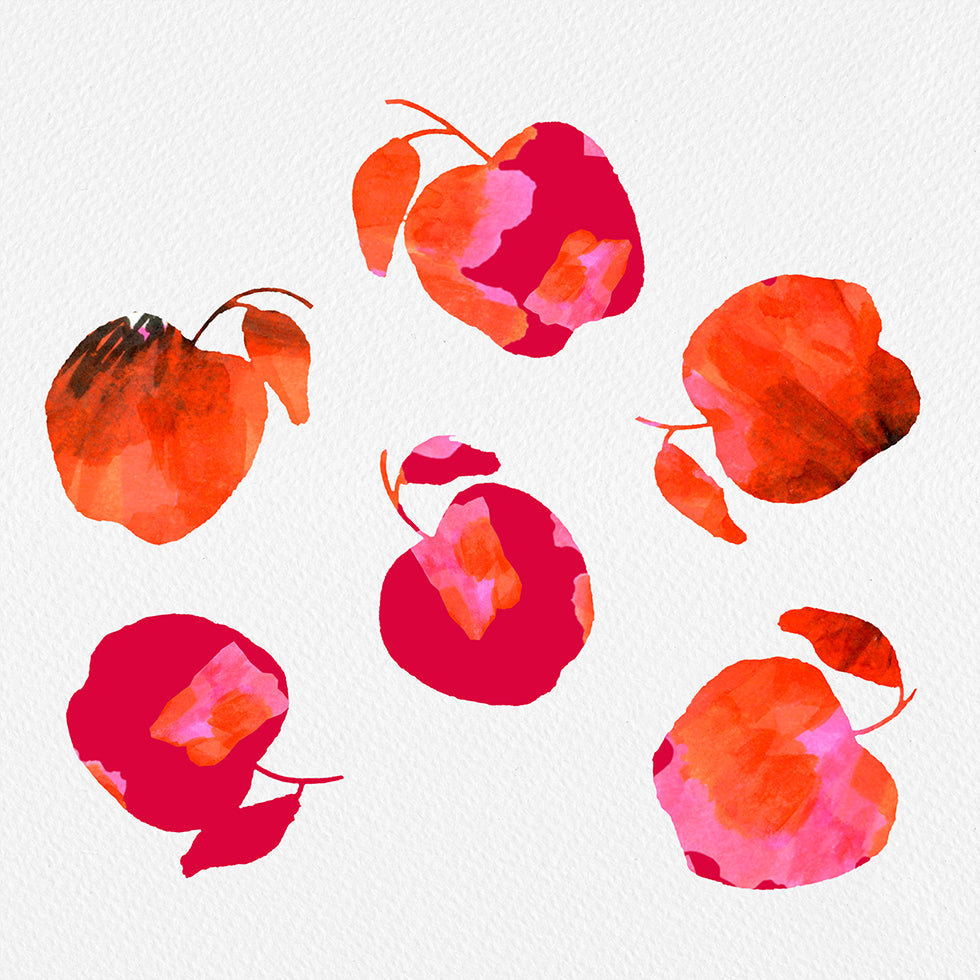 Apple Chiffon Pink Orange Plakat