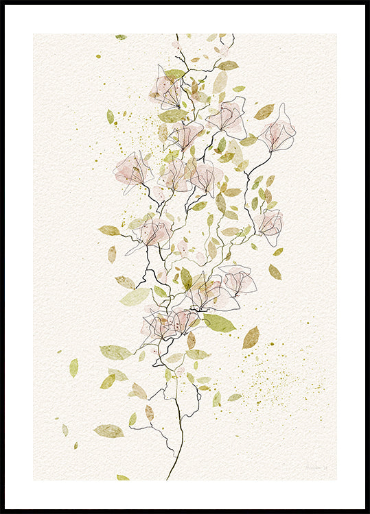 Delicate Vine Dance Plakat